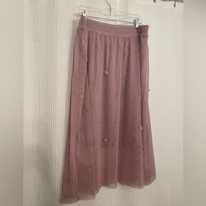 Lane Bryant Mauve Tulle Skirt